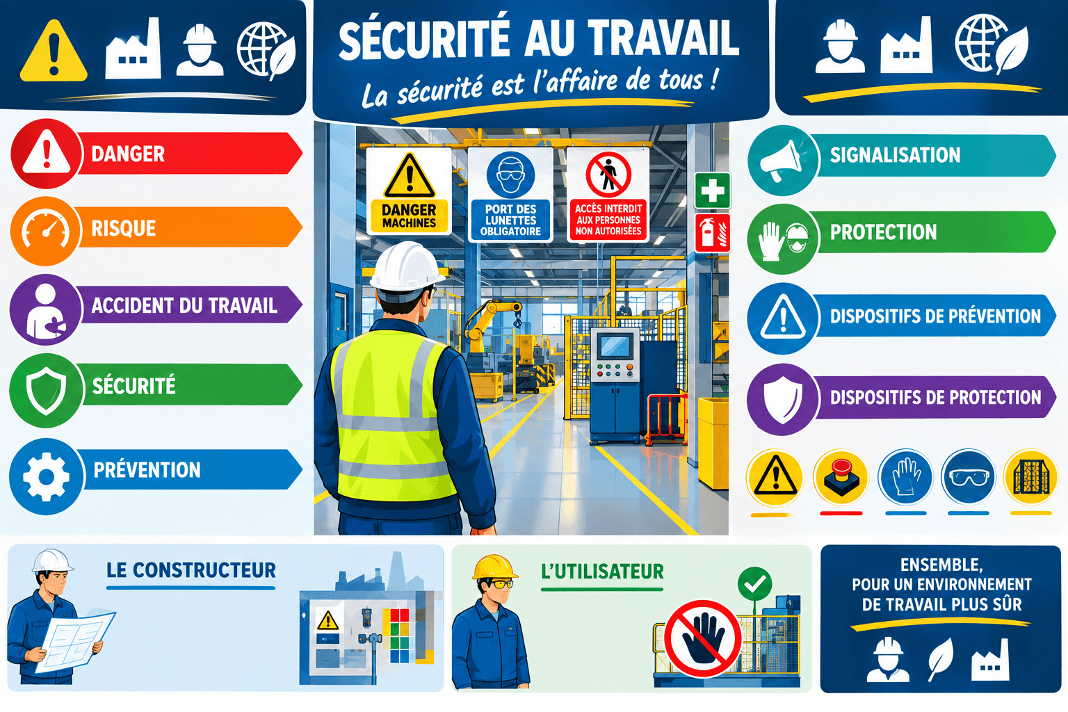 Définition concernant les risques professionnels et la sécurité