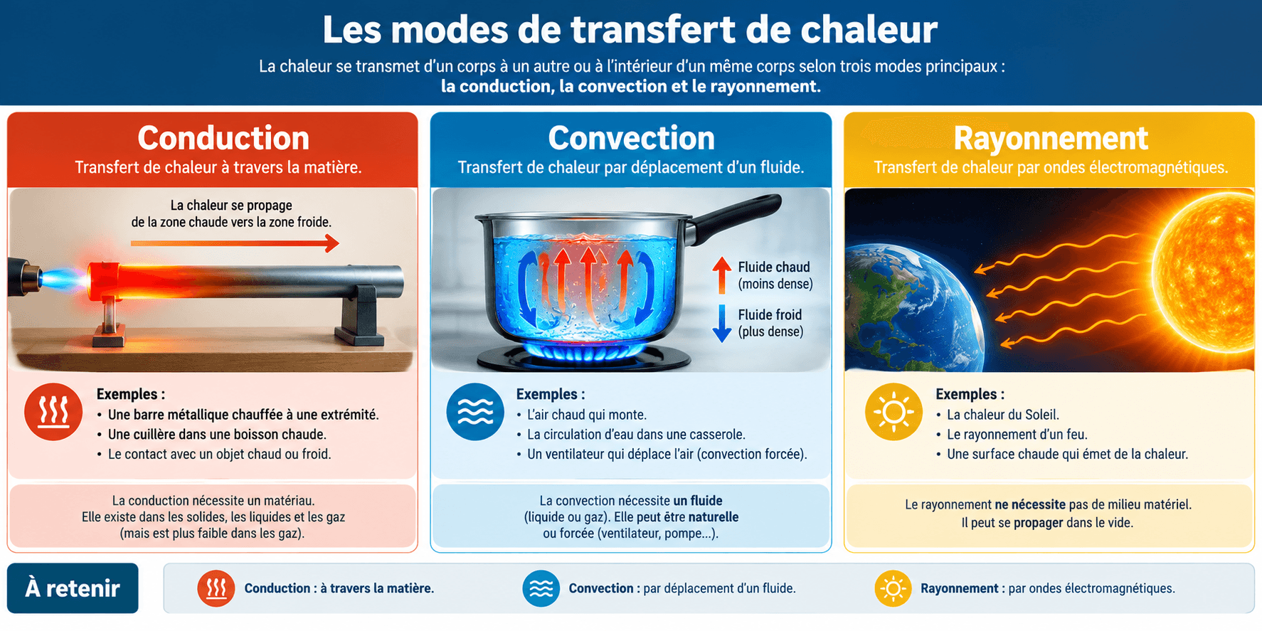 Les différentes méthodes de transfert de chaleur