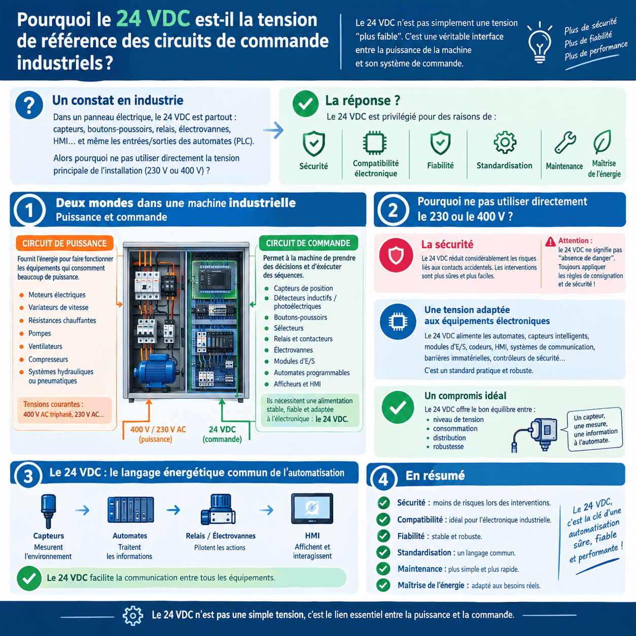 24 VDC : Pourquoi cette tension est-elle au cœur de l'automatisation industrielle ?
